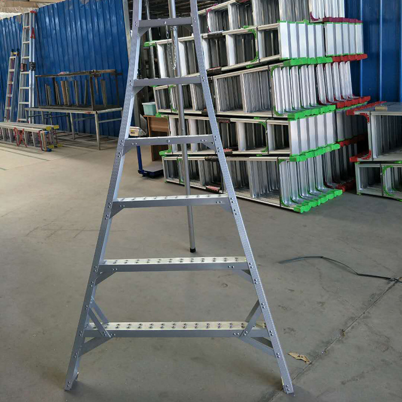 铝合金单侧人字梯 园林果园用梯子 三条腿折叠梯子 超强载重梯子