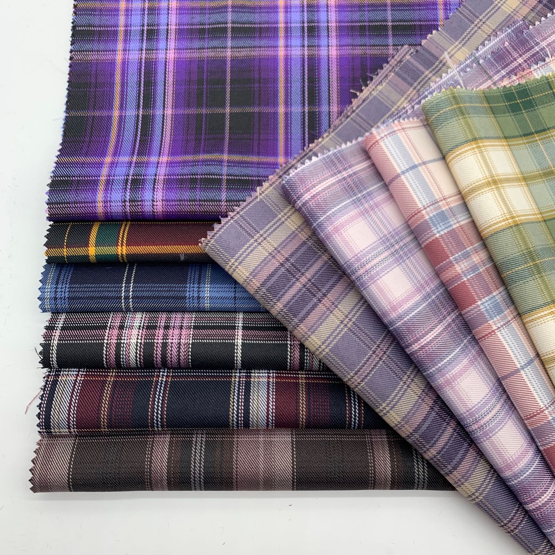 现货批发jk制服格裙 格子面料 领带发饰 格子布 西装色织格子面料