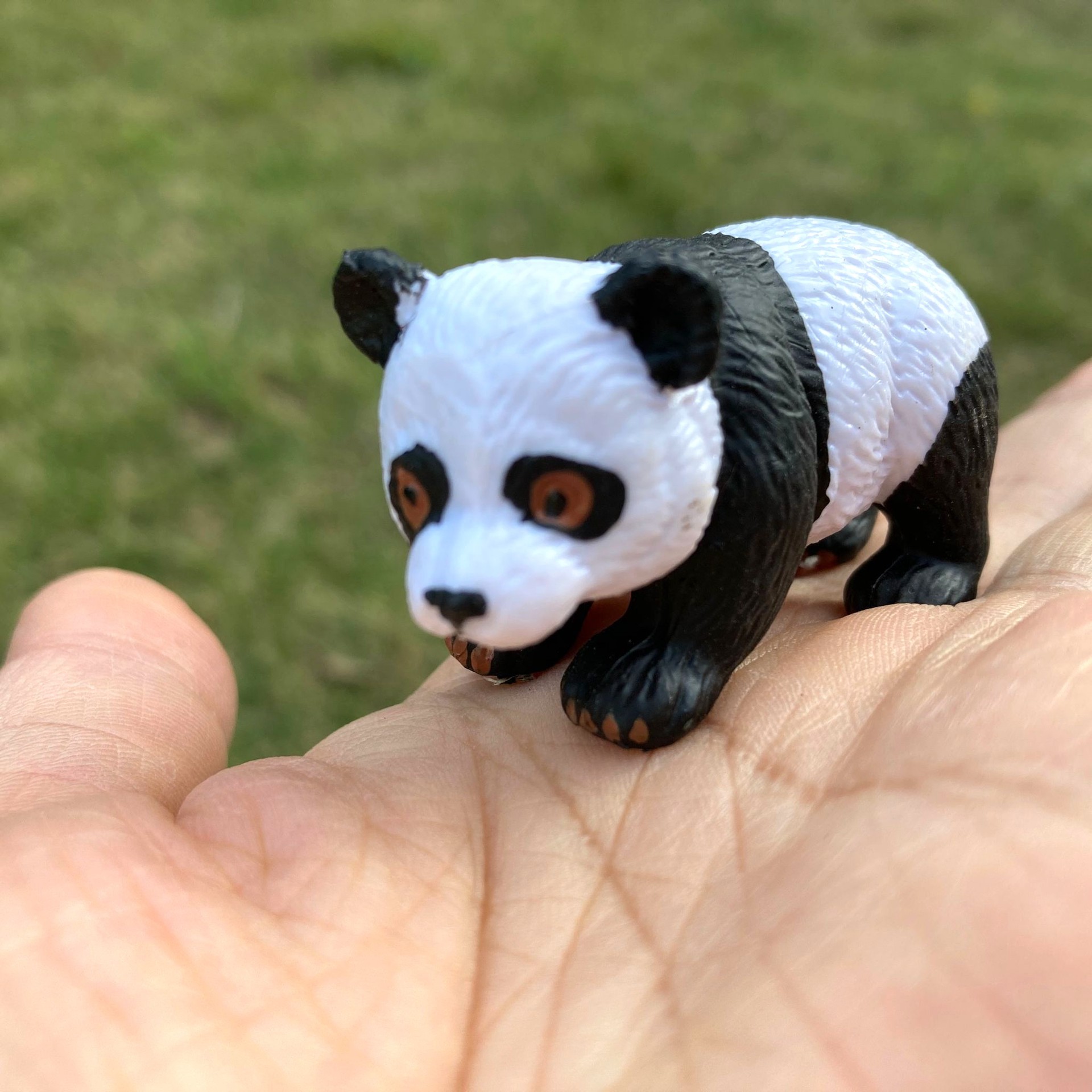 跨境仿真实心野生动物模型 大熊猫 小熊猫 熊猫玩具模型套装摆件