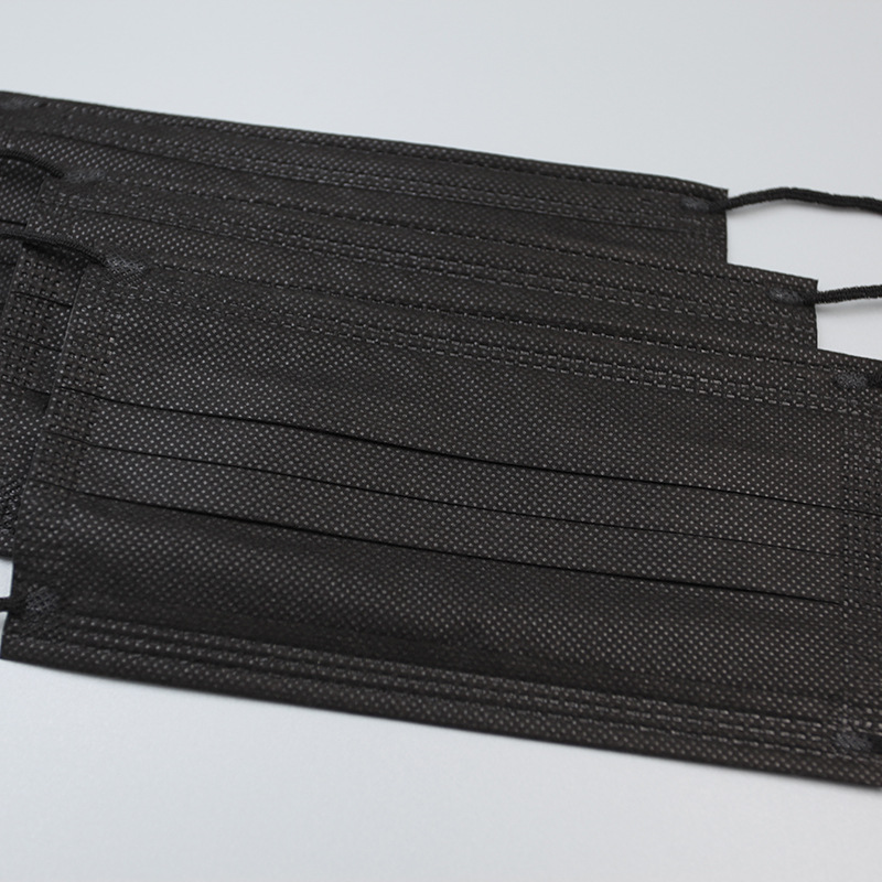 端木95熔喷布独立包装黑熔喷竹炭成人一次性三层民用防护黑色口罩