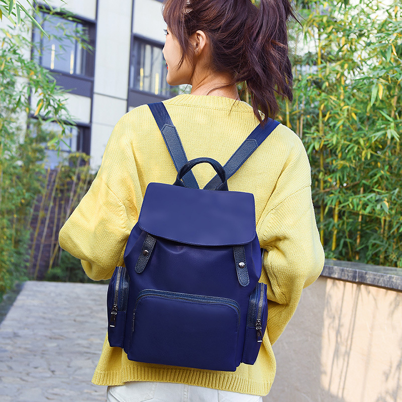 Blue Cool 2021 New Backpack Women's Large Capacity Oxford Travel Backpack Fashion Casual Women Bag Wholesale