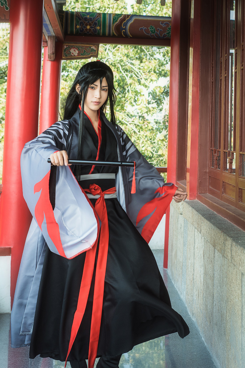 古装汉服男魔道衣服夷陵老祖魏婴魏无羡祖师古风play一件代发