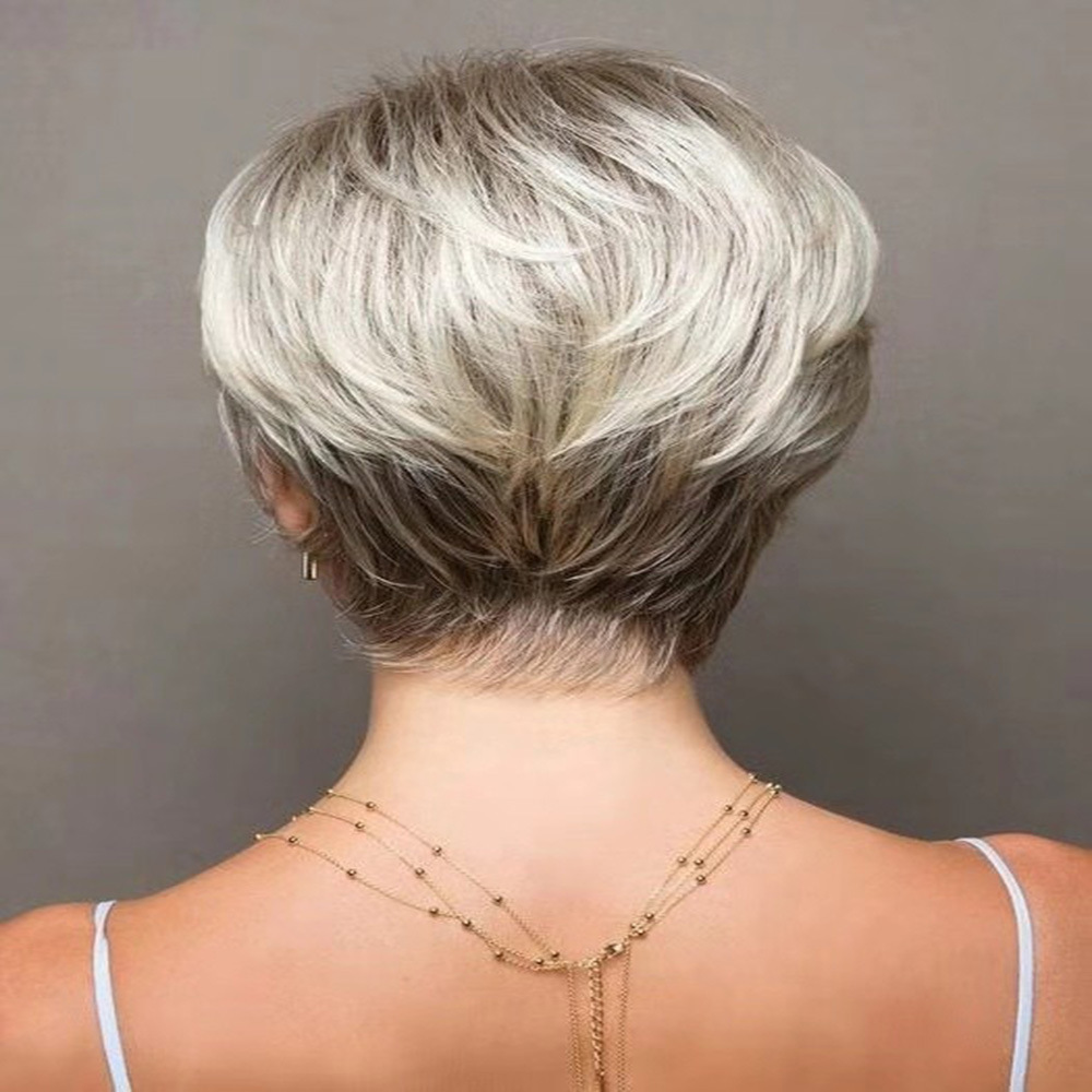 欧美时尚假发短发女 气质蓬松短卷发 中年发型假头套义乌厂家批发