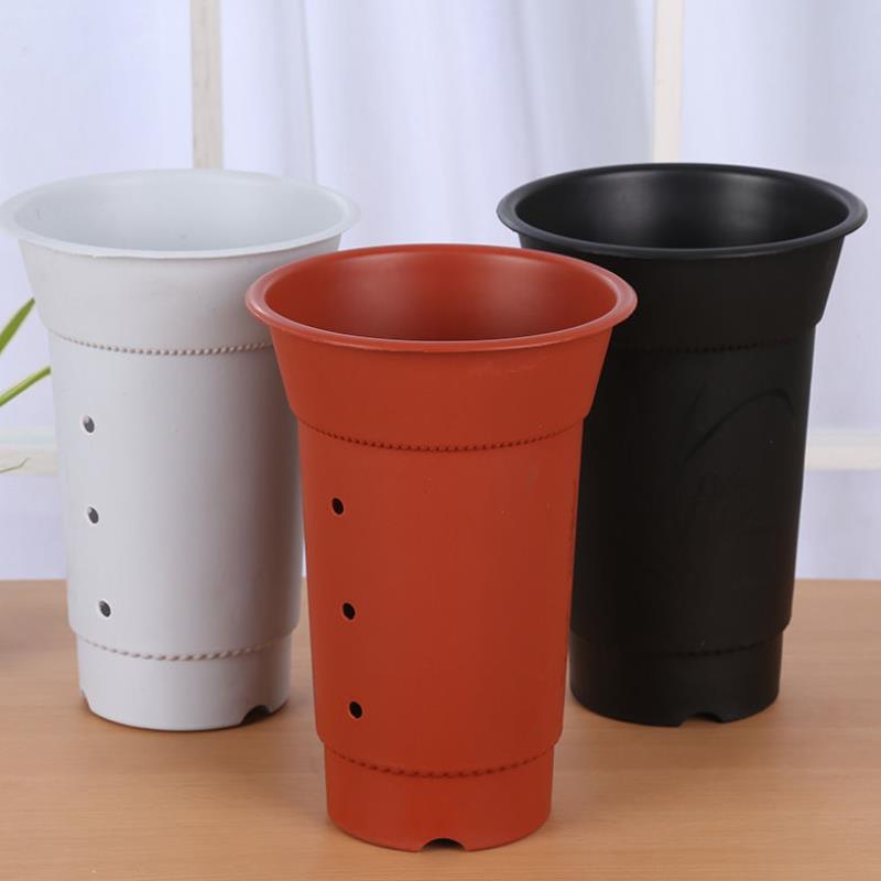 塑料兰花盆加厚特价君子兰专用盆透气高腰盆磨砂圆形优质多肉高盆