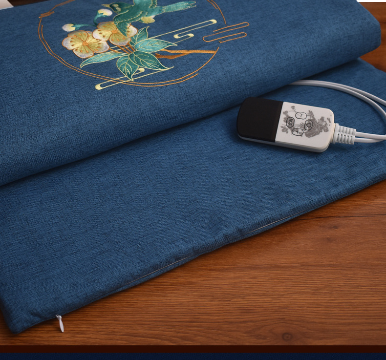 艾绒内胆艾灸坐垫电加热坐垫控温艾绒毯无烟艾灸家用办公加厚定制