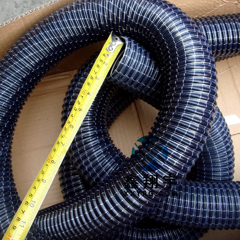 进口机器壁穿电线软管 pvc蛇皮钢丝波纹吸尘 耐真空高压软管35