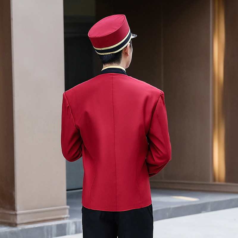门童服上衣 酒店迎宾男工作服冬装 泊车接待服务员工作服秋冬服装