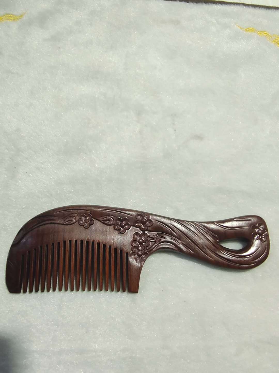 紫檀木梳 紫檀木雕花木梳 情侣龙凤雕刻美发梳厂家批发紫檀木梳子
