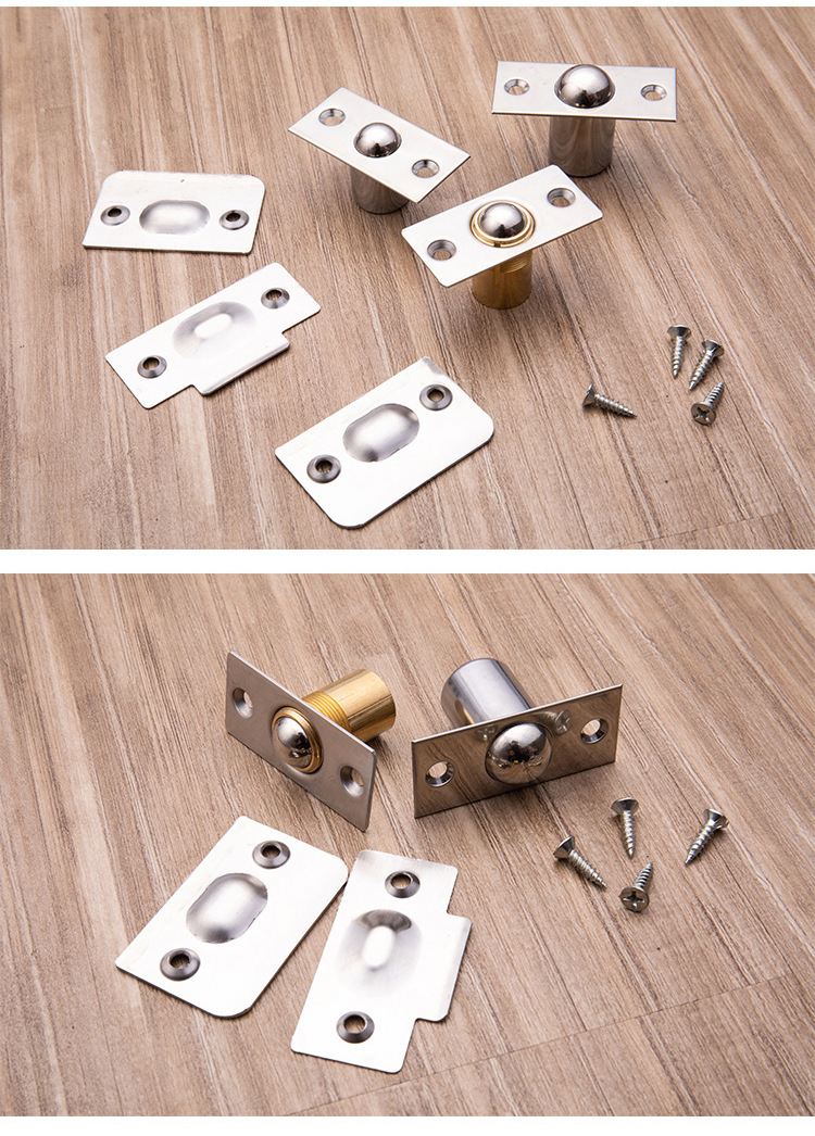 conssen康丞不锈钢隐形门顶珠碰珠锁 不锈钢门碰珠 铜头碰珠批发