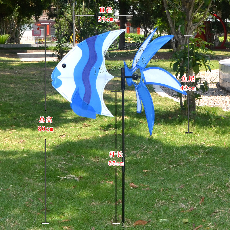 动物园系列鹦鹉蜜蜂火烈鸟立体造型风车儿童玩具楼盘公园户外装饰