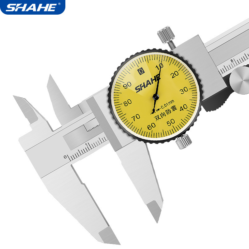 shahe三和带表游标卡尺0150200300001mm代表卡尺表盘卡尺
