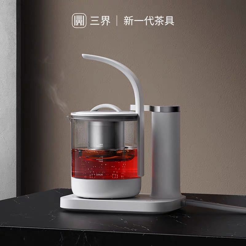 三界z2-d玻璃煮茶器自动上水烧水壶家用茶台一体带抽水煮茶壶