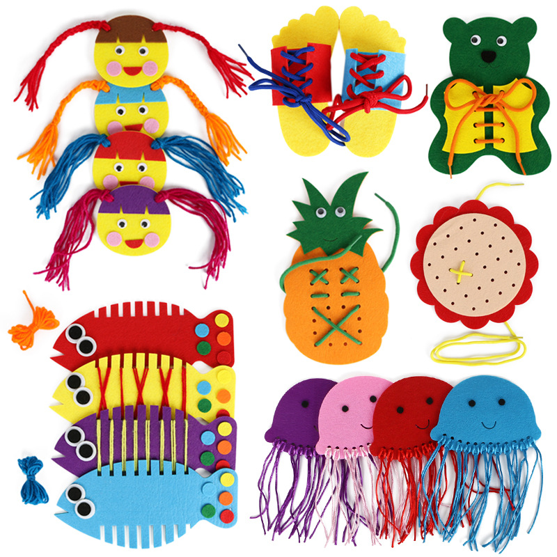 幼儿园区域活动材料投放美工区角小班手工作品半成品益智区玩具