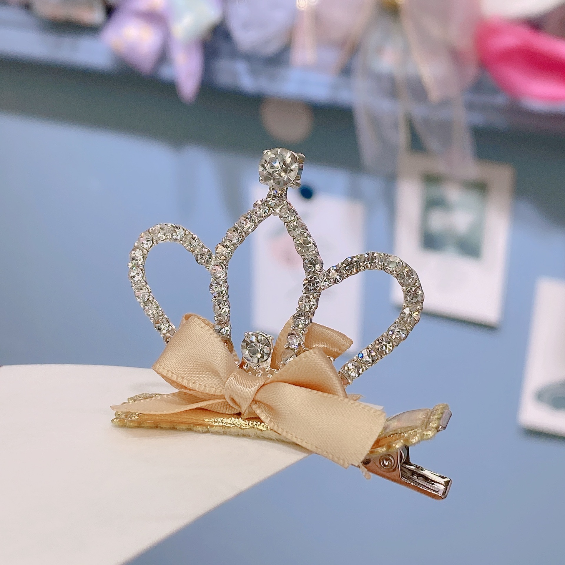 韩版儿童发夹头饰立体皇冠女童公主发饰头夹 钻石皇冠女孩头饰品