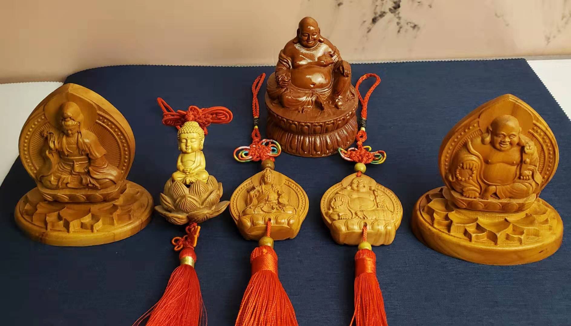 定做加工桃木摆挂件 双面雕观音 佛汽车摆件fl -2252桃木工艺品