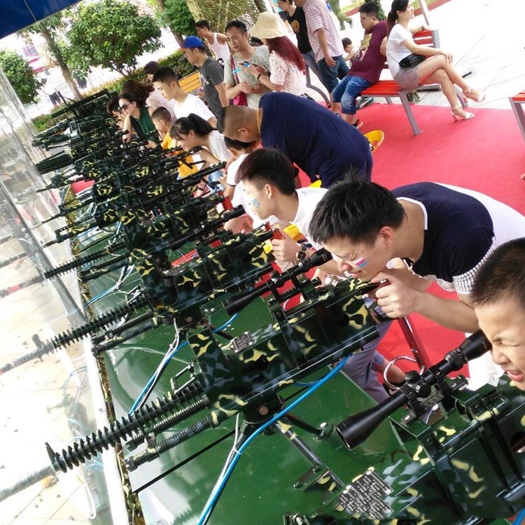 网红游乐设备仿真玩具枪气炮枪橡胶球实弹射击金属儿童游乐园射击
