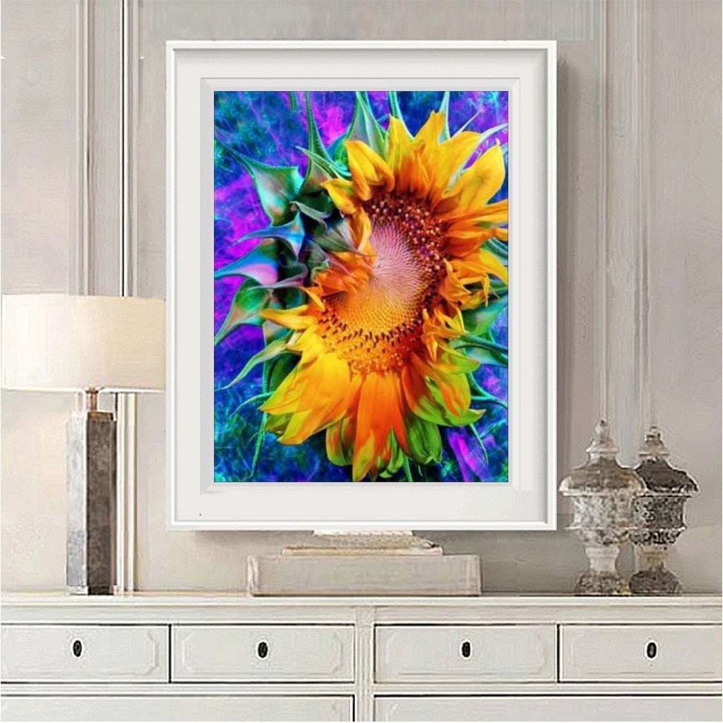 新款diy5d满钻闪石优品太阳花向日葵钻石画餐厅客厅卧室批发代发