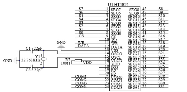 合泰ht1621,ht1621b,lqfp48 holtek合泰,lcd液晶驱动芯片原装正品