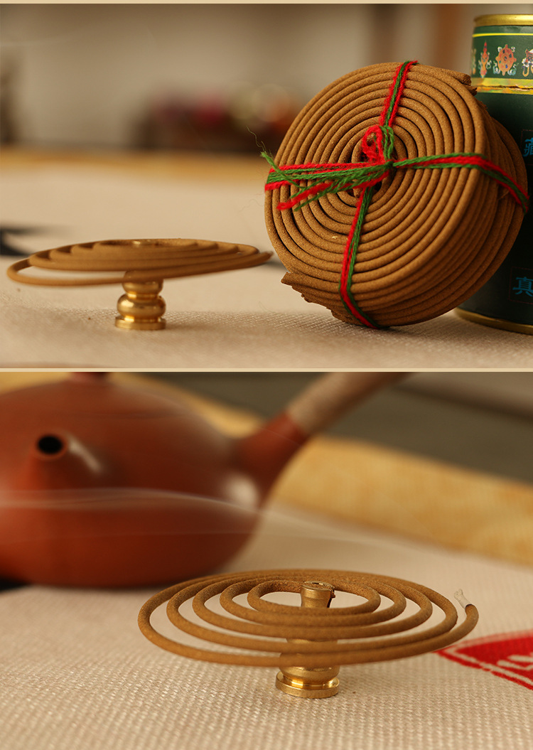 天然藏香熏香手工供佛盘香家用檀香茶室书房持久去味礼佛香批发