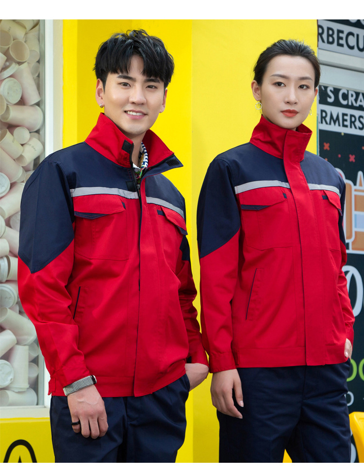 厂家直供新款秋冬工作服外套长袖时尚工服工厂车间企业劳保服工衣