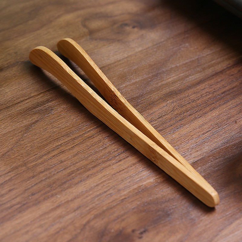 厂家批发竹制茶夹精品创意茶道配件六君子碳化竹夹子易夹防潮防霉