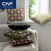 CKF民族风方形靠垫抱枕 枕芯枕套 丽丝绒枕  logo 加印来图定制