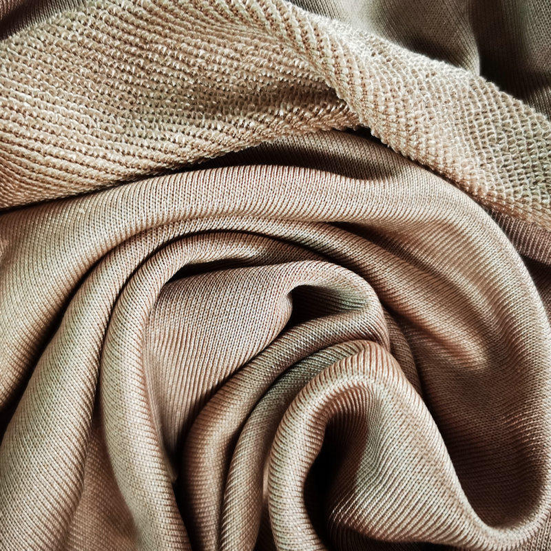 醋酸丝涤纶针织面料 秋冬时装睡衣家居服卫衣面料 400g卫衣毛圈布