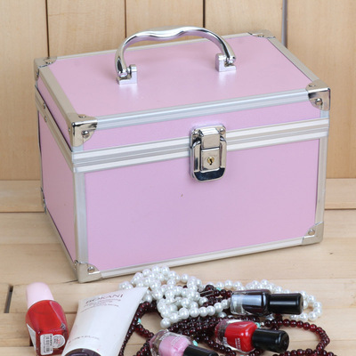 手提跟妆专业跟妆师大容量家用迷你旅行少女带锁镜子双层小化妆箱