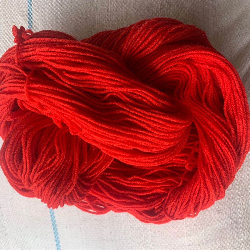 大红线 涤纶中粗合股毛线 红白喜事结婚圣诞元旦节庆日装饰用线