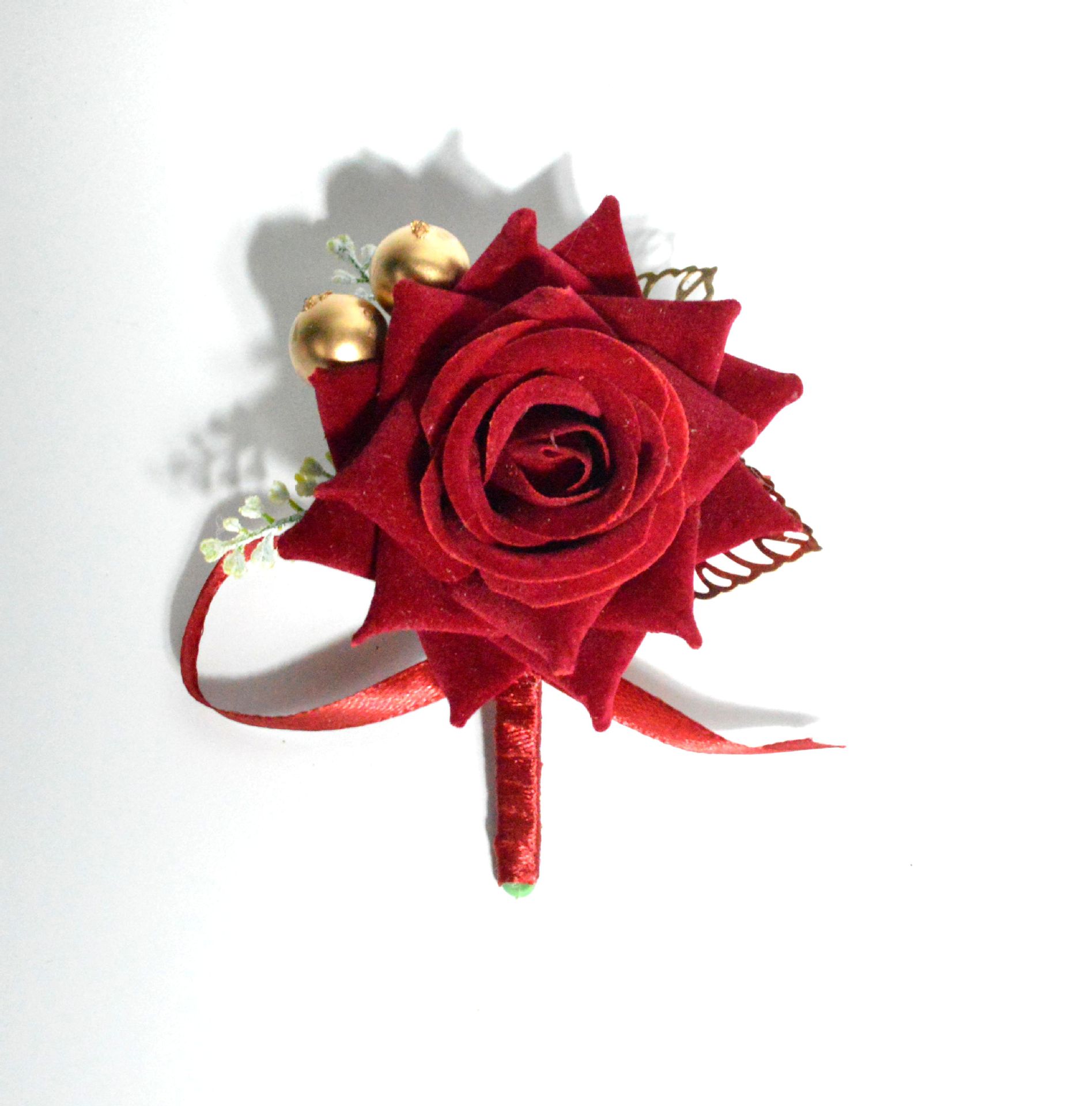 8成交279件原创手工中式胸花精致红色新娘新郎襟花典礼结婚庆￥9.