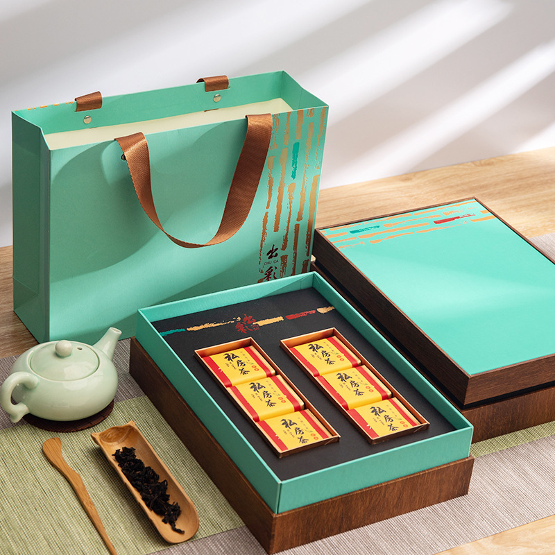 出彩礼盒茶叶盒空盒子二两大红袍包装盒半斤肉桂岩茶包装礼品盒