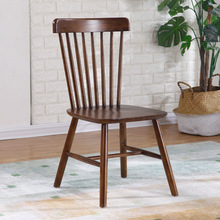 全实木温莎椅 欧式酒店靠背椅 咖啡厅椅实木椅家用餐桌椅整装结构