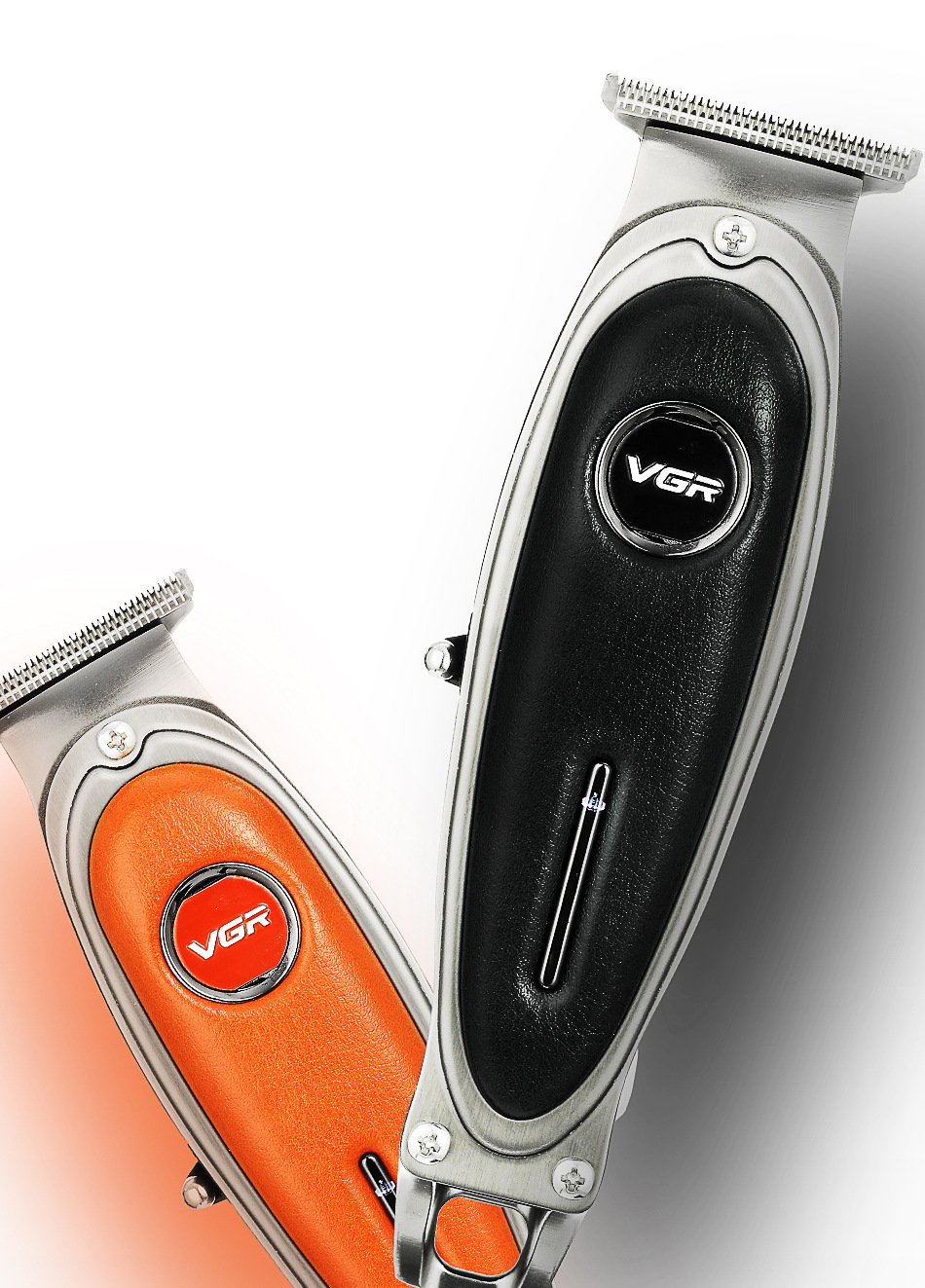 vgr外贸新款电动剃头推剪复古充电式电推剪皮质便携油头理发器262