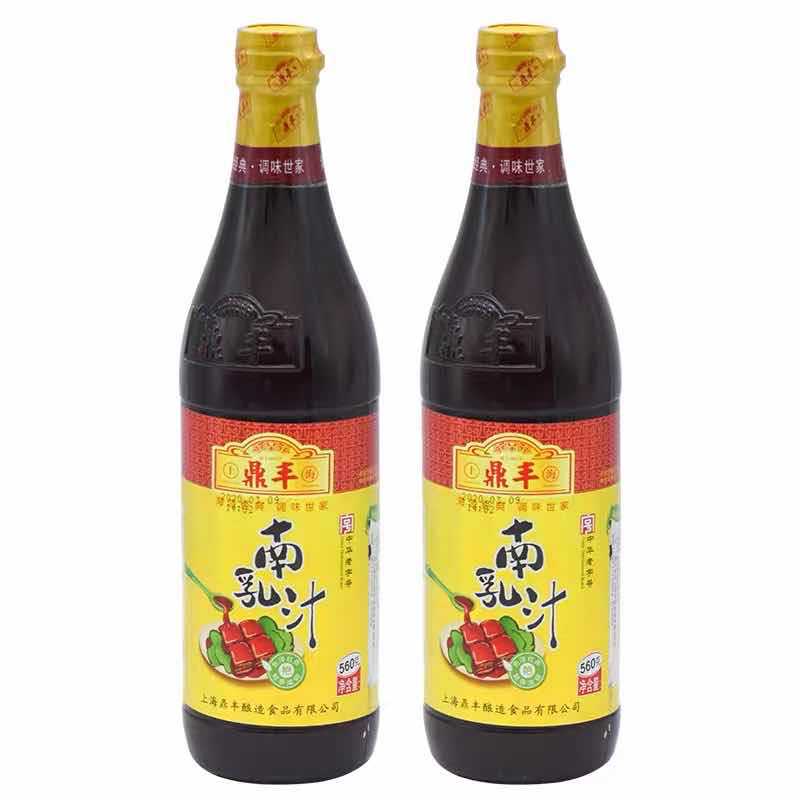 上海鼎丰南乳汁560g*12瓶 东坡红烧肉酱汁调味腐乳汁