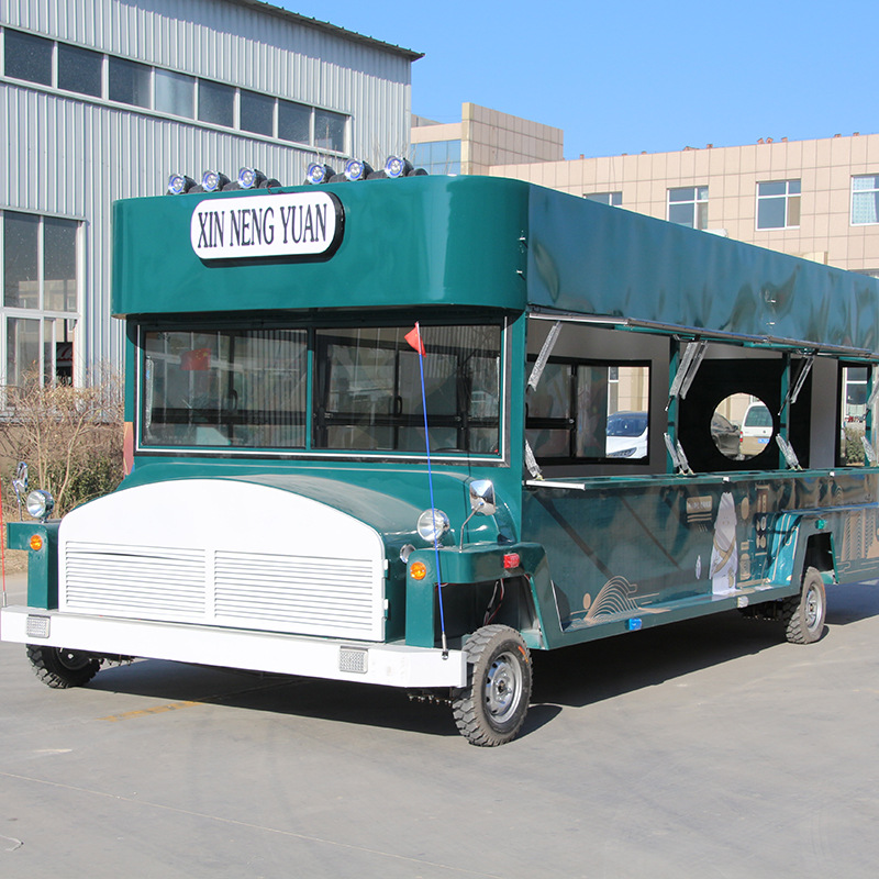 小吃车四轮电动餐车流动摆摊房车油炸麻辣烫串串香商用多功能餐车