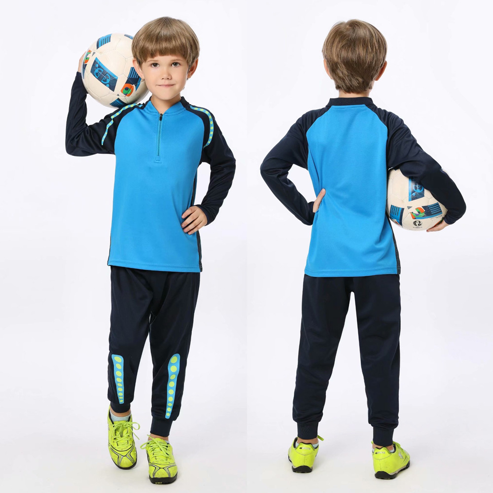 儿童长袖足球服训练服套装秋冬季跑步服宝宝足球衣服运动队服