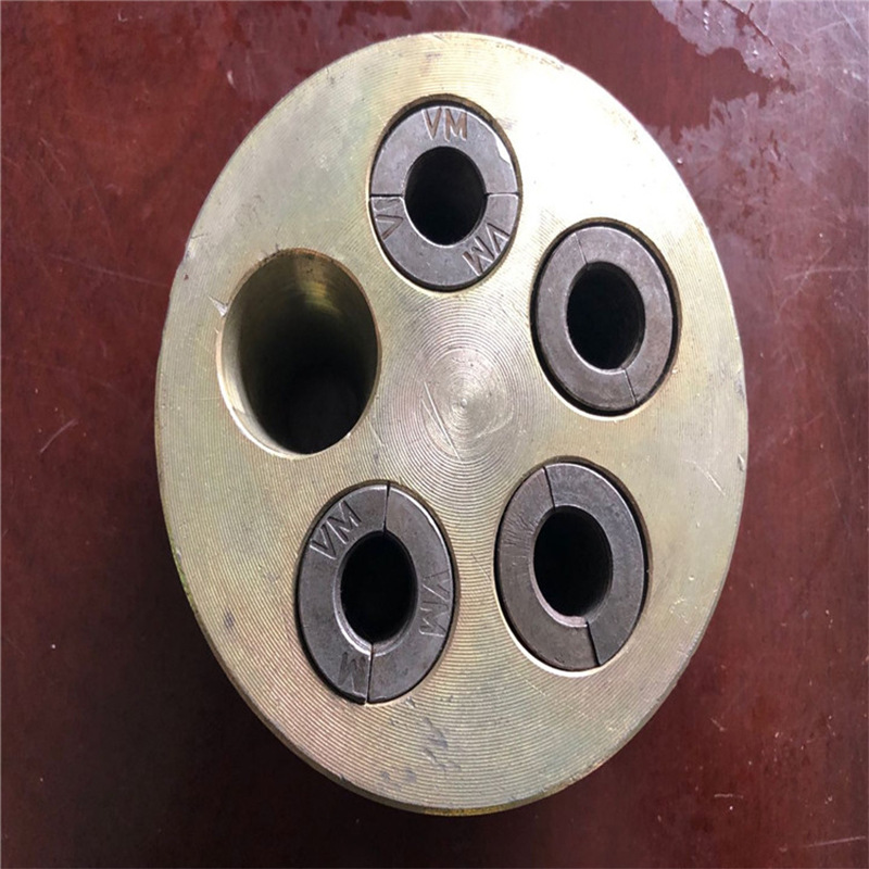 桥梁预应力锚具夹片锚垫板工作锚两件套张拉锚具连接器基坑圆锚