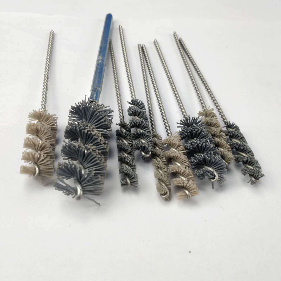 管道刷磨料丝不锈钢丝铜丝钢丝加密圆孔内孔刷清孔抛光毛刷孔刷