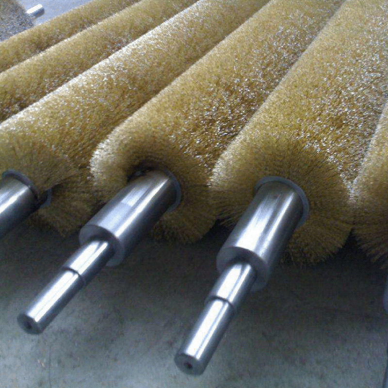 厂家供应尼龙刷 去皮机械尼龙刷辊清洗毛刷辊 生产滚筒毛刷