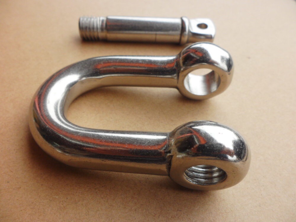 304不锈钢d型卸扣m4m5m6m8m10u型起重吊扣索具船用卸扣