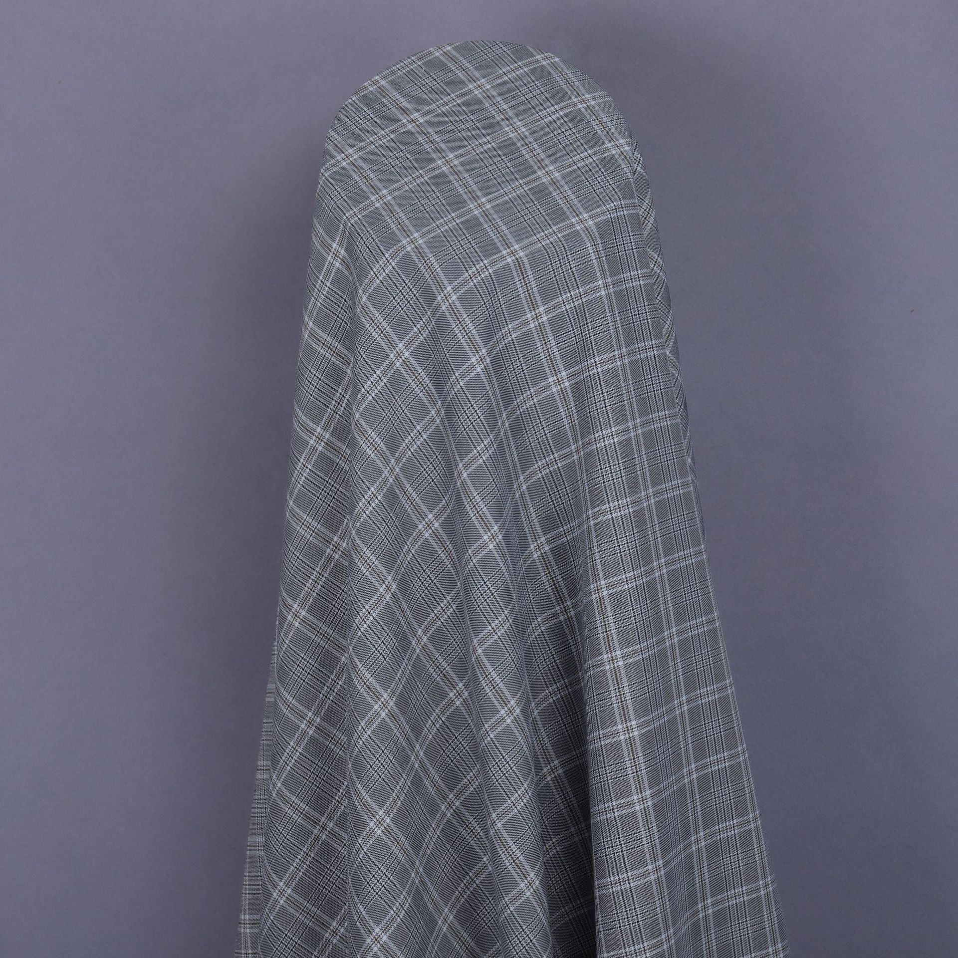 tr色织弹力斜纹格子百褶半身裙学院风休闲春夏时装衬衫外套面料