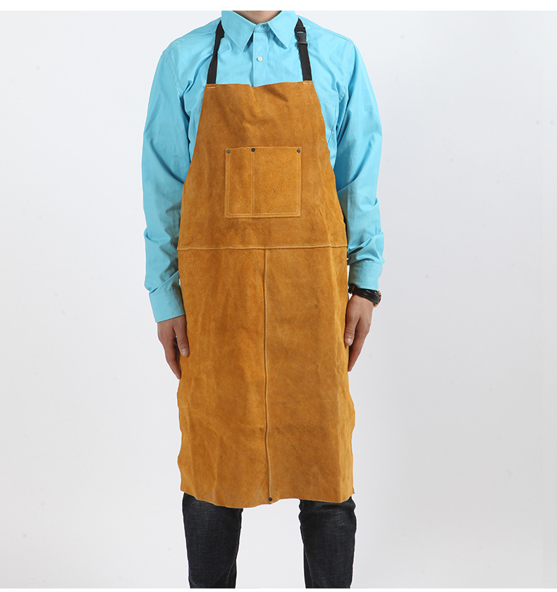 牛皮围裙电焊围裙批发隔热耐油防飞溅焊工围裙厂家定制