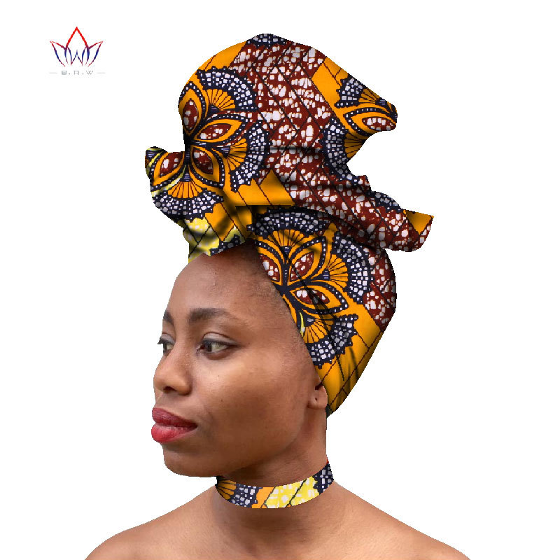 非洲安卡拉面料项圈和头巾套装异国色彩非洲项圈头饰速卖通货源