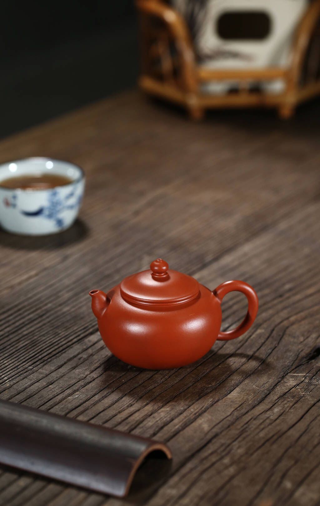 宜兴原矿紫砂朱泥小品壶摹古清代孟臣壶 120ml 文气可人 出水舒畅