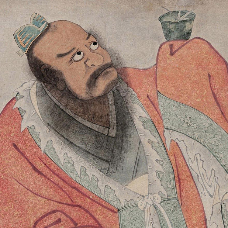 张天师画像神像张道凌镇宅驱邪挂画祖师爷供奉结缘道场装饰丝绸画