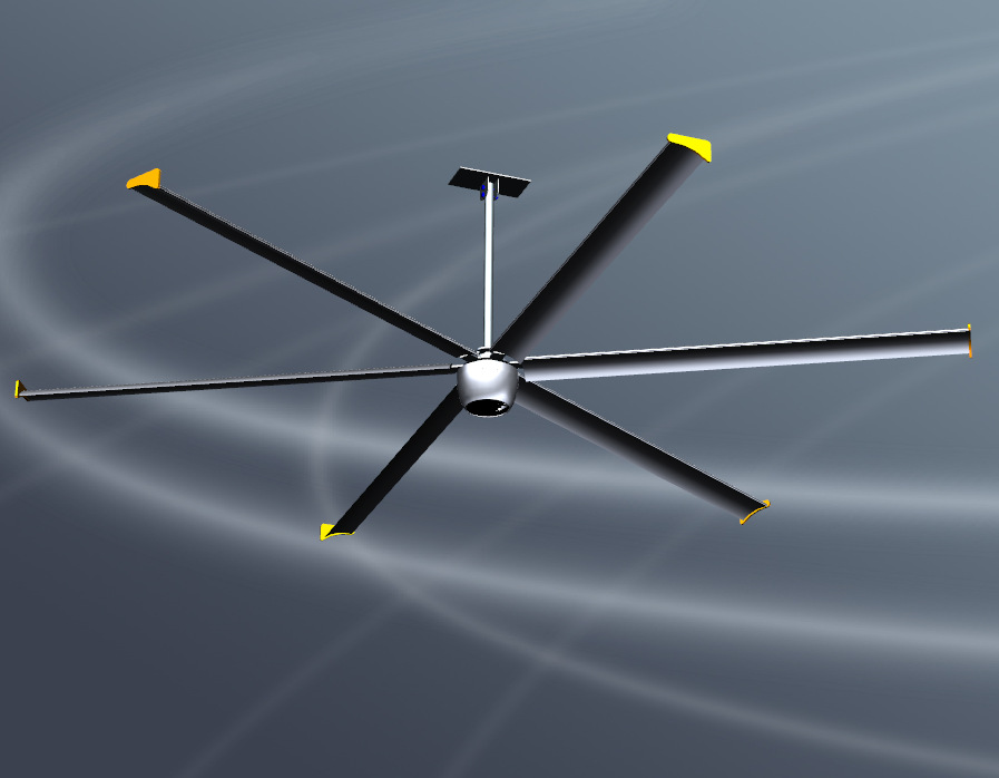 篮球馆4米大风扇,永磁直流系列散热降温大型吊扇