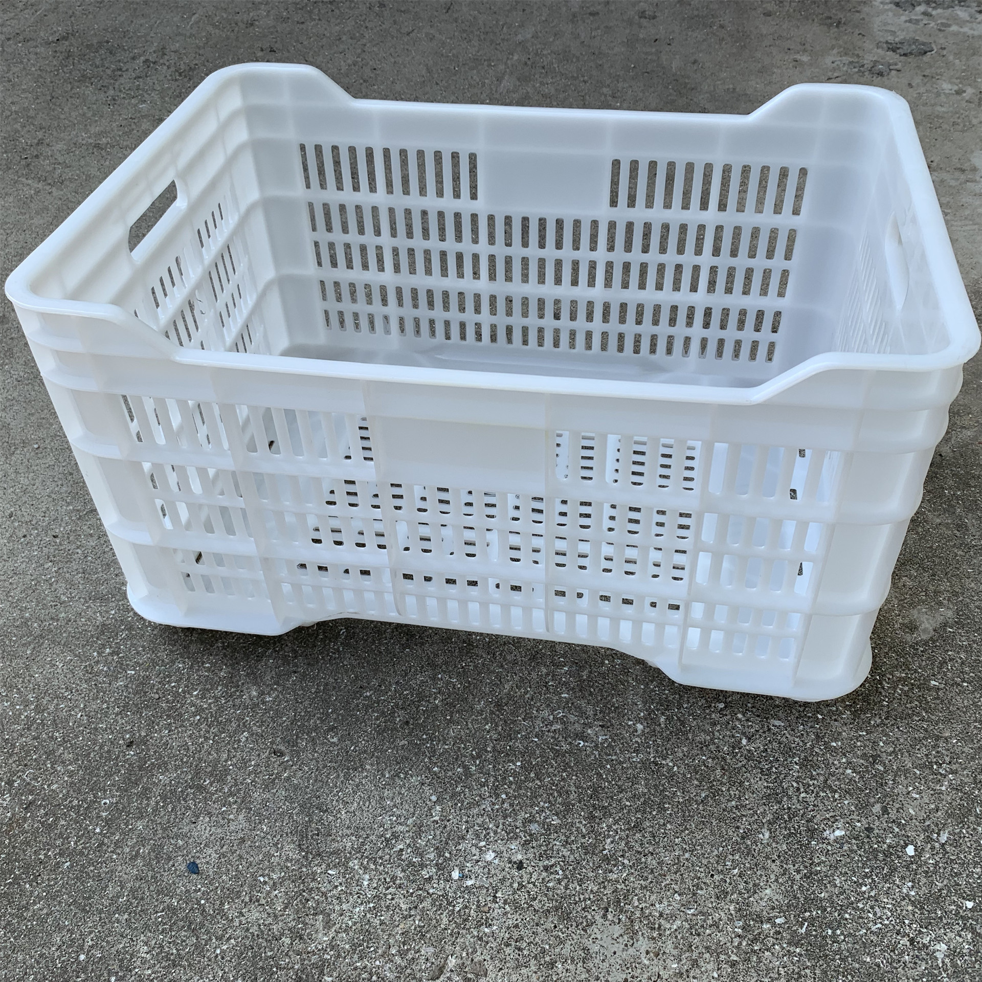 白色加厚全新料塑料筐香菇蘑菇菌菇周转筐食品水产果菜运输筐