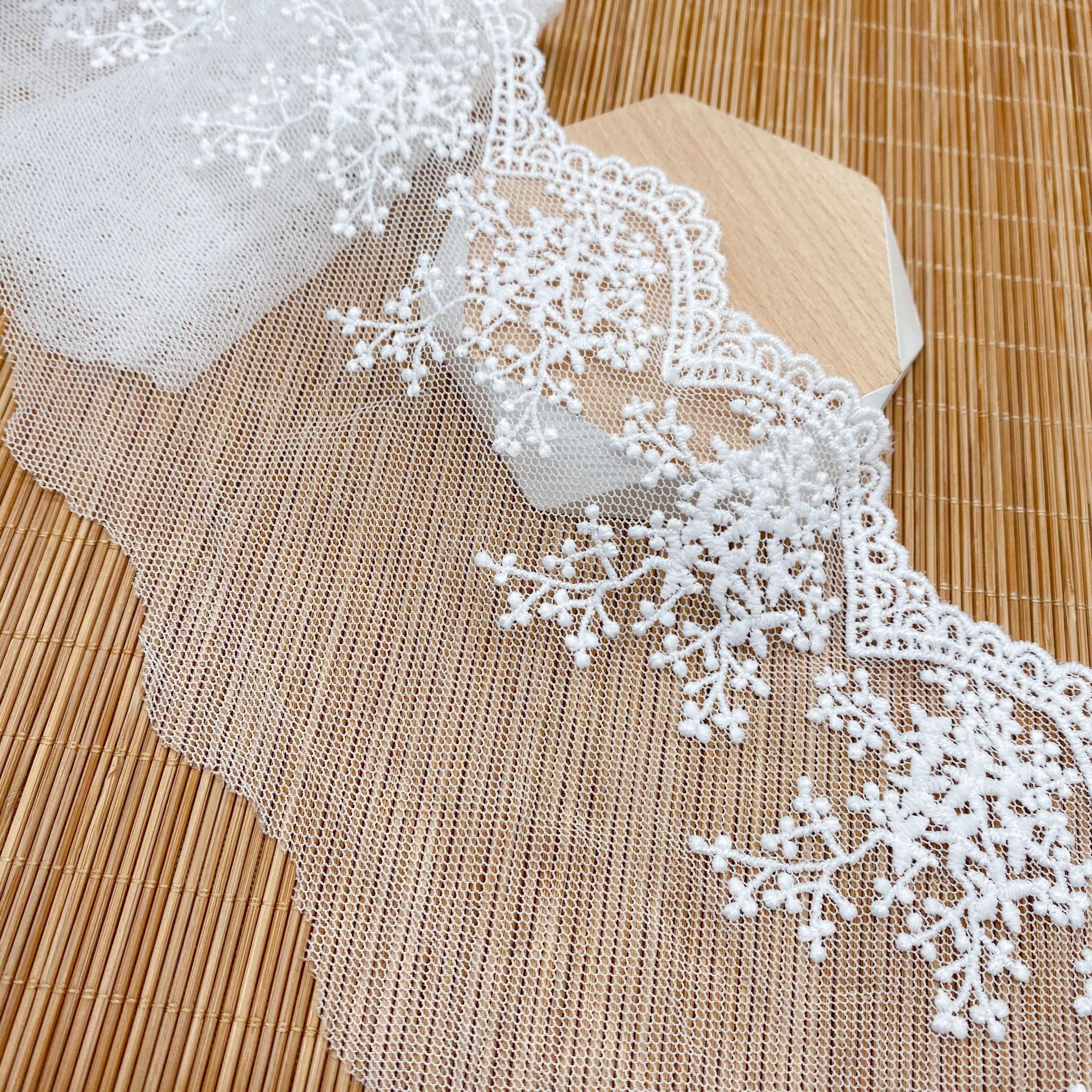 网纱花边牛奶丝水溶刺绣服装辅料lace蕾丝洛丽塔手工配饰现货批发