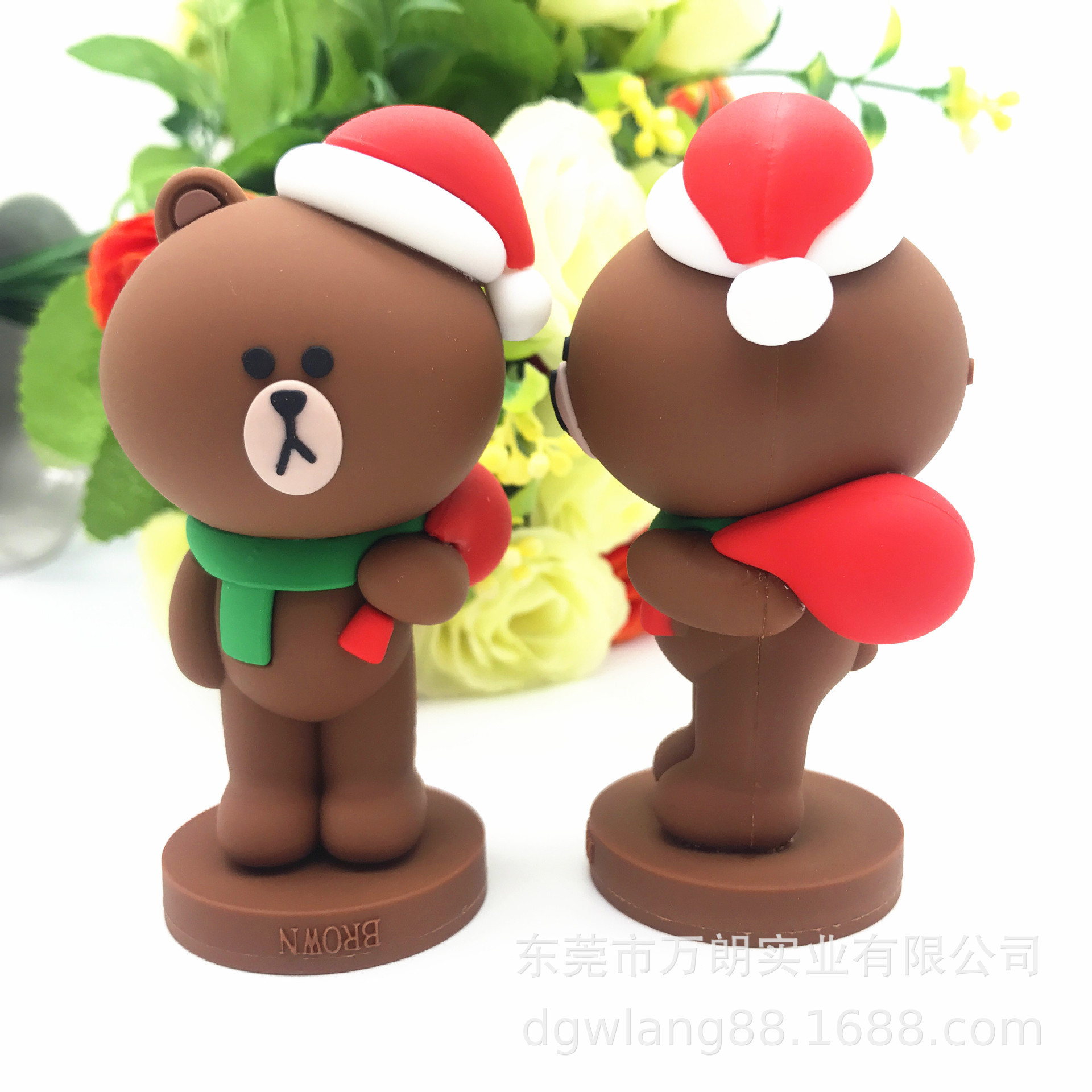 pvc软胶3d立体公仔盲盒手办 卡通小熊胶章摆件定制