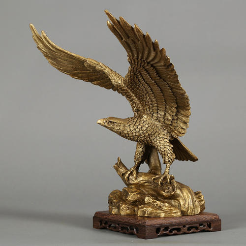 厂家供应铜鹰大鹏展翅雕塑 公园广场铜鹰雕塑 家居摆件支持定制